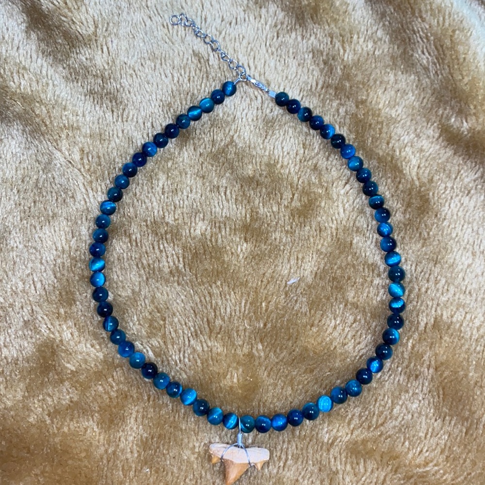 Blue tigers eye necklace
